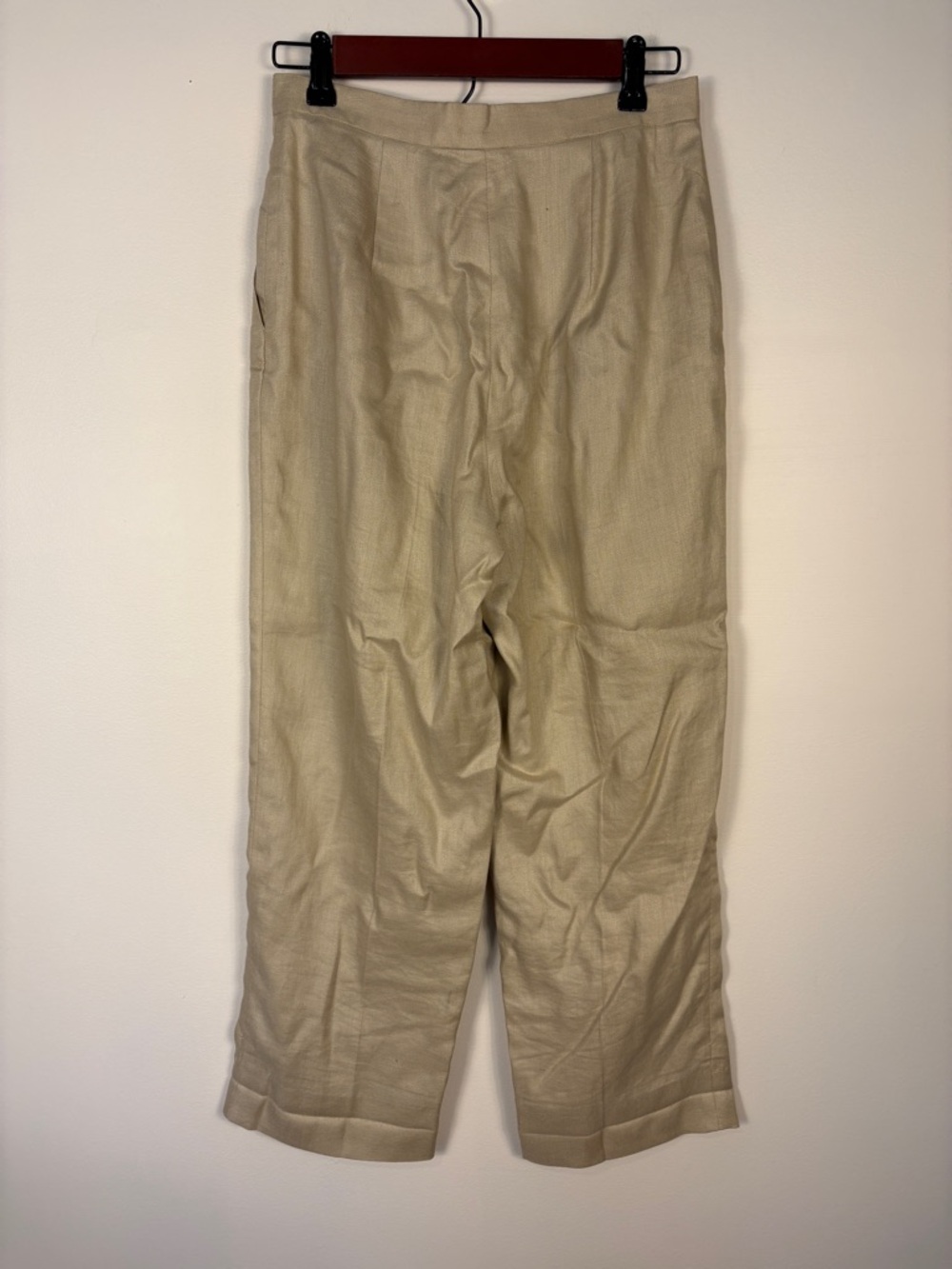Ralph Lauren 100% Linen High Rise Beige Pants - Picture 2 of 7